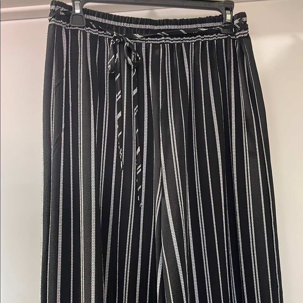 Black and White Striped Pants